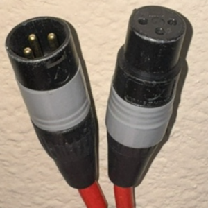 3 Pin DMX Cable - 10 ft - (Red/Gray Ends)