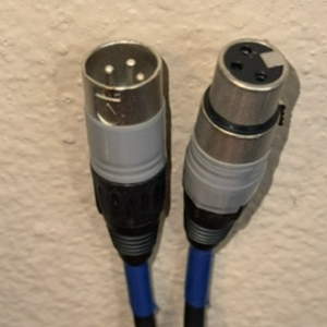 3 Pin DMX Cable - 100 ft - (Blue/Gray Ends)