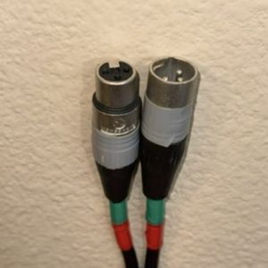 3 Pin DMX Cable - 15 ft - (Red/Green/Gray Ends)