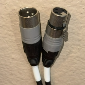 3 Pin DMX Cable - 25 ft - (White/Gray Ends)