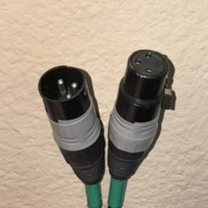 3 Pin DMX Cable - 5 ft - (Green/Gray Ends)