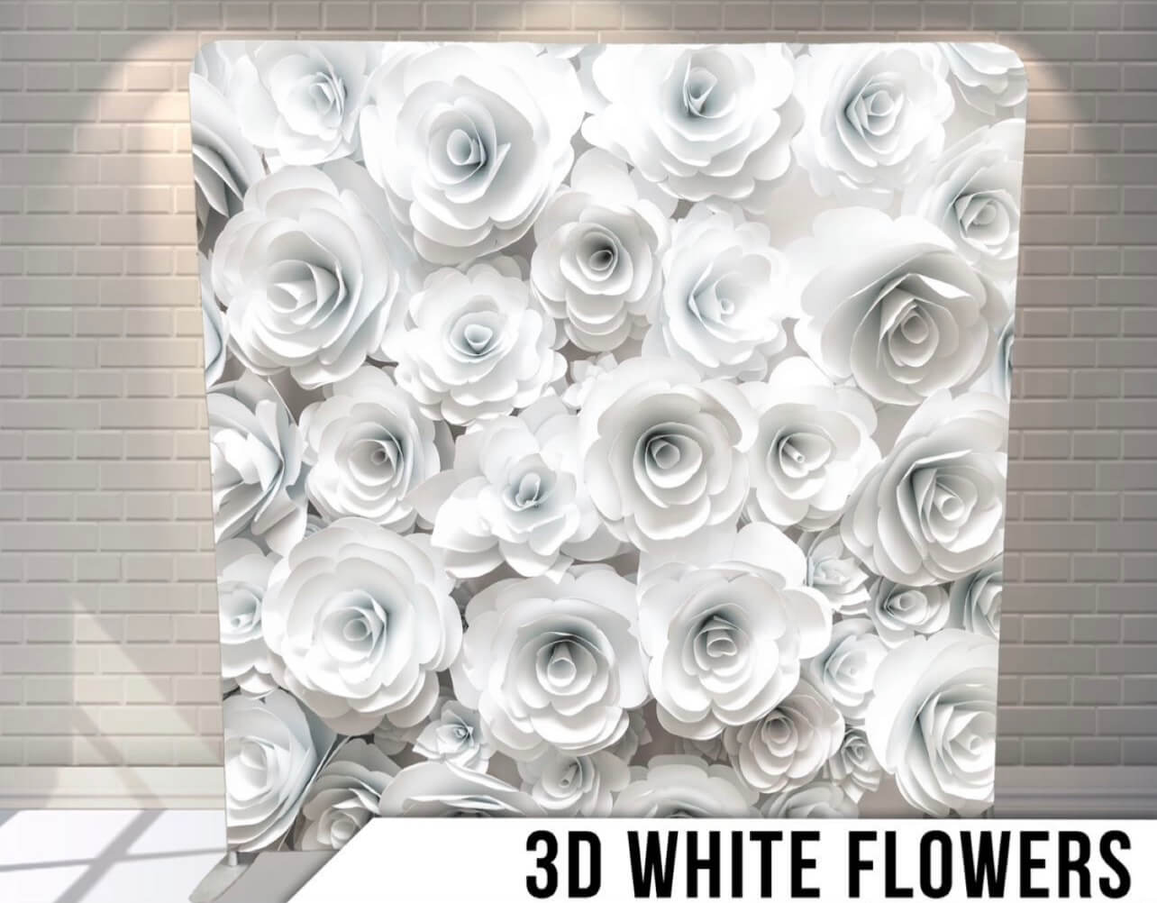 3D White Flowers